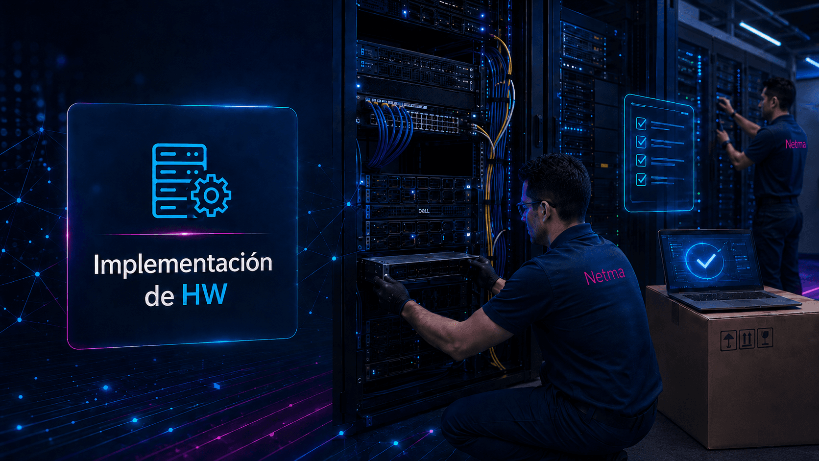 Implementación de hardware, servidores, storage y librerías robóticas